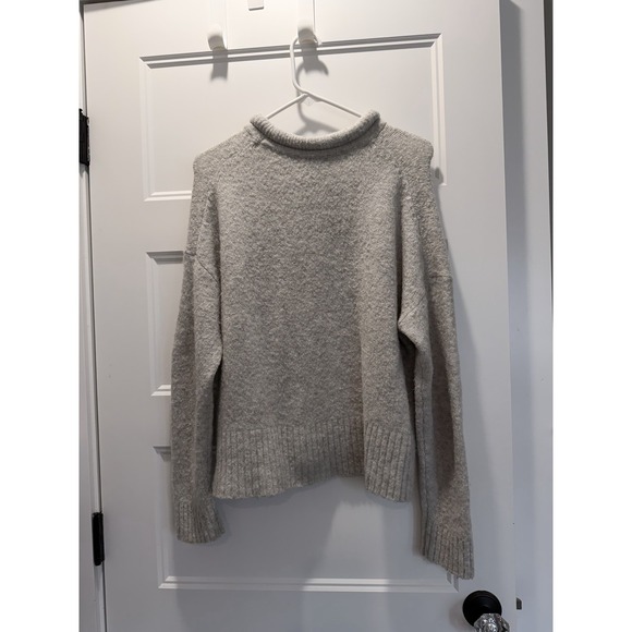 Madewell Alpaca Blend Sweater Womens Large Gray Inland Turtleneck  Blend - Picture 2 of 4